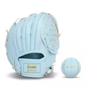Franklin Sports Kids Baseball Glove & Ball Set 9.0" Light Blue Ready To Play